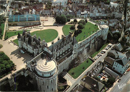 37 - Amboise - Vue Aérienne Du Château Et Des Jardins. La Tour Des Minimes, Le Logis Du Roi Et La Chapelle Saint-Hubert  - Amboise