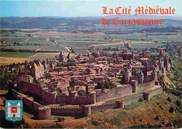 11 - Carcassonne - La Cité Médiévale - Vue Générale Aérienne - Blasons - Carte Neuve - CPM - Voir Scans Recto-Verso - Carcassonne