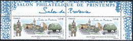 FRANCE 2024 - Salon De Printemps - Salon-de-Provence - Paire Haut De Feuille Avec Texte   Neuf ** - Unused Stamps