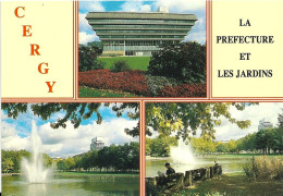*CPM - 95 - CERGY PONTOISE - La Préfecture Et Les Jardins - Cergy Pontoise