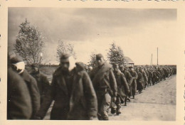 Foto Gefangene Russen Auf Dem Rückmarsch - POW - Russland - 2. WK - 8*5cm (69451) - Guerre, Militaire