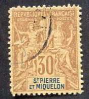 Colonie Française, Saint-Pierre Et Miquelon N°67 Oblitéré ; Faux Fournier - Usati