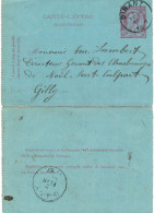 Carte-lettre N° 46 écrite De Dinant Vers Gilly - Kartenbriefe