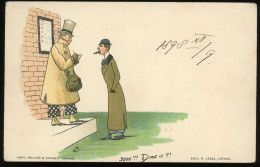 HUMOR  Vintage Litho Postcard 1898 Philipp & Kramer - Humor