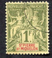 Colonie Française, Saint-Pierre Et Miquelon N°71 Oblitéré ; Faux Fournier - Gebruikt