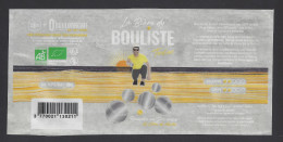 Etiquette De Bière Au Citron De Menton - Du Bouliste - Brasserie  La CIG à La Seyne Sur Mer (83)  Pour O'Boulodrome - Cerveza