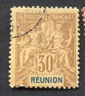 Colonie Française, Réunion N°40 Oblitéré ; Faux Fournier - Gebruikt
