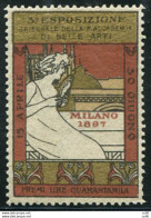 1897 Milano - Erinnofilo Per La 3° Esposiz. Accademia Belle Arti - Andere & Zonder Classificatie