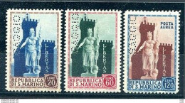 Statua Della Libertà Serie Di Tre Valori Con Perforazione Saggio - Unused Stamps