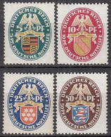 DR  398-401, Ungebraucht *, Nothilfe: Landeswappen, 1926 - Unused Stamps