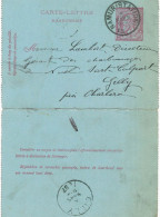 Carte-lettre N° 46 écrite De Namur Vers Gilly - Kartenbriefe