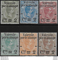 1890 Italia Valevole Per Le Stampe MNH Sassone N. 50/55 - Other & Unclassified