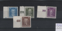 Deutsches Reich  Michel Kat.Nr.falz/* 393/396 - Unused Stamps