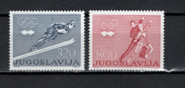 Yugoslavia 1976 Olympic Games Innsbruck Set Of 2 MNH - Inverno1976: Innsbruck