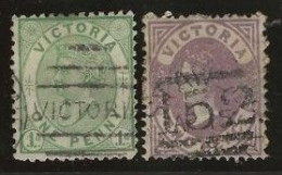 Victoria    .   SG    .   177/178    .   O      .     Cancelled - Used Stamps