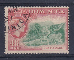 Dominica: 1954/62   QE II - Pictorial    SG154   48c   Green & Red-orange   Used - Dominique (...-1978)