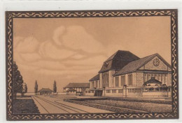 39089811 - Darmstadt Mit Jugendstilumrahmung. Hauptbahnhof Gelaufen, 1912. Gute Erhaltung. - Darmstadt