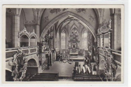 39077811 - Schleiz. Innere Der Bergkirche,  Altarseite Gelaufen, Ca. 1935. Kleine Beschaedigung Am Rand Oben, Leicht Bu - Schleiz
