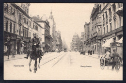 Germany C1898-1902 HANNOVER Georgstrasse. Police. Street View. Old Postcard  (h2255) - Hannover