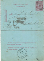 Carte-lettre N° 46 écrite De Anthée Vers Gilly - Kartenbriefe