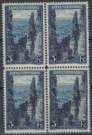 Luxembourg - Luxemburg - Timbres - 1923   Wolfsschlucht  Echternach   Bloc à 4 X 3 Fr.   VC. 28,-   MNH** - Unused Stamps