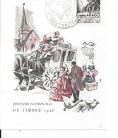 France Carte Maximum - Journée Nationale Du Timbre - Etienne Arago - 1948 - Cartoline Maximum