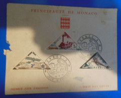 LETTRE 1er JOUR DE MONACO  -  1956 - FDC