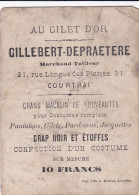 Oude Chormo Anno 1900, AU GILET D'OR, GILLEBERT-DEPRAETERE MARCHAND TAILLEUR, COURTRAI, KORTRIJK - Autres & Non Classés