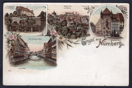 Germany C1898-1902 Nürnberg Multi View Litho. Old Postcard  (h3681) - Nuernberg