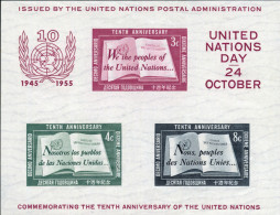 NACIONES UNIDAS. ** H.B. 1. Cat. 280 €. - Blocks & Sheetlets
