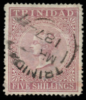 TRINIDAD. Ø 27. 5 Sh. Calidad Regular. Cat. 100 €. - Trinidad & Tobago (...-1961)