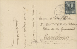 Ø 18d. 1933 En T.P. De Ordino. Circulada De Andorra La Vella A Barcelona.  - Used Stamps