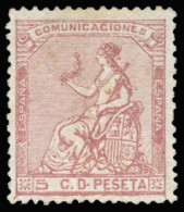(*) 132. Alegoría. 5 Cts. Centraje De Lujo. Cat. 60 €. - Unused Stamps