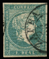 Ø 45. 1 Real. Mat. "ZAFRA". Cat. +170 €. - Used Stamps