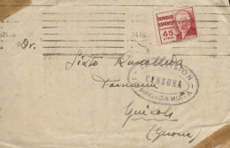 Carta De Alcañiz A Sant Feliu De Guíxols. Marca De Censura "26 División - Brigada Mixta". Año 1937. - Republikeinse Censuur