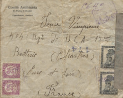 Carta Certificada Circulada De Sant Vicenç De Montalt A Francia, El Año 1938. - Marcas De Censura Republicana