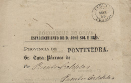 Impreso Circulado De Lleida A Puentecaldelas (Pontevedra). Marca "LÉRIDA / MAR 66 / FRANCO". Rara. - Lettres & Documents
