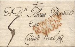 D.P. 23. 1805 (19 ENE). Carta De Almagro A Ciudad Real. Marca Nº 2R. Bonita. - ...-1850 Préphilatélie
