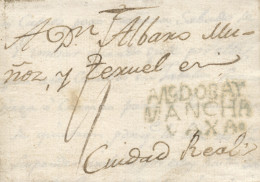 D.P. 23. 1803 (9 SEP). Carta De Puertollano A Ciudad Real. Marca De Almodóvar Nº 6A. Rara. - ...-1850 Prephilately