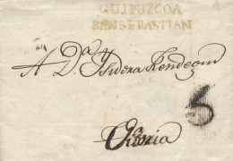 D.P. 11. 1812 (6 ABR). Carta De San Sebastián A Vitoria. Marca Nº 20R. Porteo 6. Preciosa. - ...-1850 Voorfilatelie
