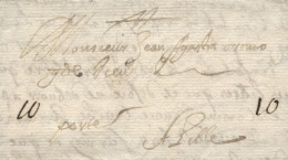 D.P. 1. 1690 (27 DIC). Carta De Madrid A Lille (Francia). Rarísima Pieza Del Siglo XVI. - ...-1850 Voorfilatelie