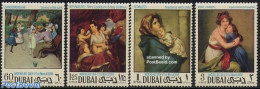 Dubai 1968 Mothers Day, Paintings 4v, Mint NH, Various - Toys & Children's Games - Art - Paintings - Dubai