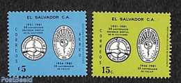El Salvador 1981 Dentist Association 2v, Mint NH, Health - Nature - Health - Gardens - Salvador