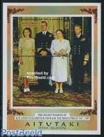 Aitutaki 1997 Golden Wedding S/s, Mint NH, History - Kings & Queens (Royalty) - Royalties, Royals