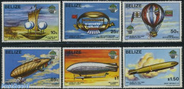 Belize/British Honduras 1983 200 Years Aviation 6v, Mint NH, Transport - Balloons - Zeppelins - Montgolfières
