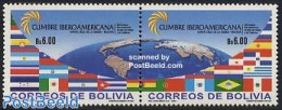 Bolivia 2003 Top Meeting 2v [:], Mint NH, History - Various - Flags - Maps - Geography