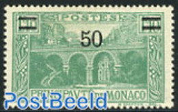 Monaco 1931 Overprint 1v, Unused (hinged), Art - Bridges And Tunnels - Unused Stamps