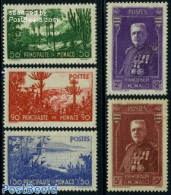 Monaco 1937 Gardens 5v, Unused (hinged), Nature - Gardens - Unused Stamps