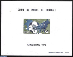 Monaco 1978 World Cup Football S/s Imperforated, Mint NH, Sport - Football - Unused Stamps