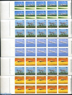 Marshall Islands 1989 Aeroplanes 5 Booklets, Mint NH, Transport - Stamp Booklets - Aircraft & Aviation - Unclassified